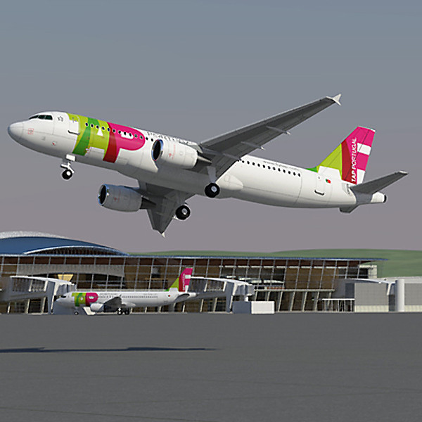 airbus a320 europe airlines 3d model - Airbus A320 Collection. Eight Europe Airlines 1 by ArqArt3D