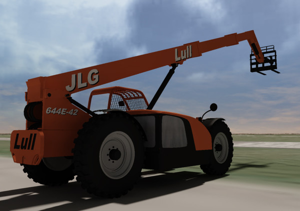 3ds max lull 644e-42 telehandler forklift - Lull 644E-42 Telehandler Forklift & Asphalt Roller Compactor 2 Model Set by Imagetek3D