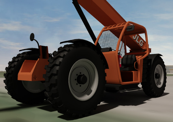 3ds max lull 644e-42 telehandler forklift - Lull 644E-42 Telehandler Forklift & Asphalt Roller Compactor 2 Model Set by Imagetek3D
