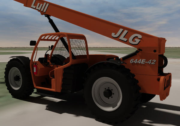 3ds max lull 644e-42 telehandler forklift - Lull 644E-42 Telehandler Forklift & Asphalt Roller Compactor 2 Model Set by Imagetek3D