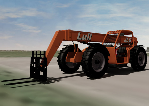3ds max lull 644e-42 telehandler forklift - Lull 644E-42 Telehandler Forklift & Asphalt Roller Compactor 2 Model Set by Imagetek3D