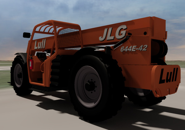 3ds max lull 644e-42 telehandler forklift - Lull 644E-42 Telehandler Forklift & Asphalt Roller Compactor 2 Model Set by Imagetek3D