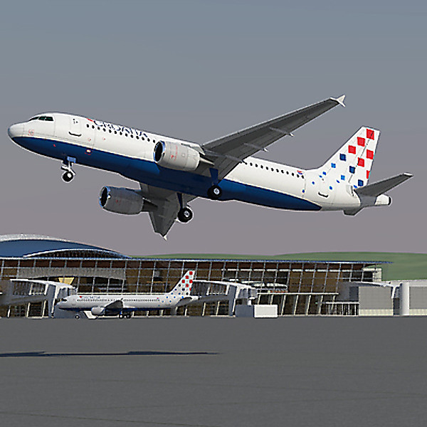airbus a320 europe airlines 3d model - Airbus A320 Collection. Eight Europe Airlines 1 by ArqArt3D