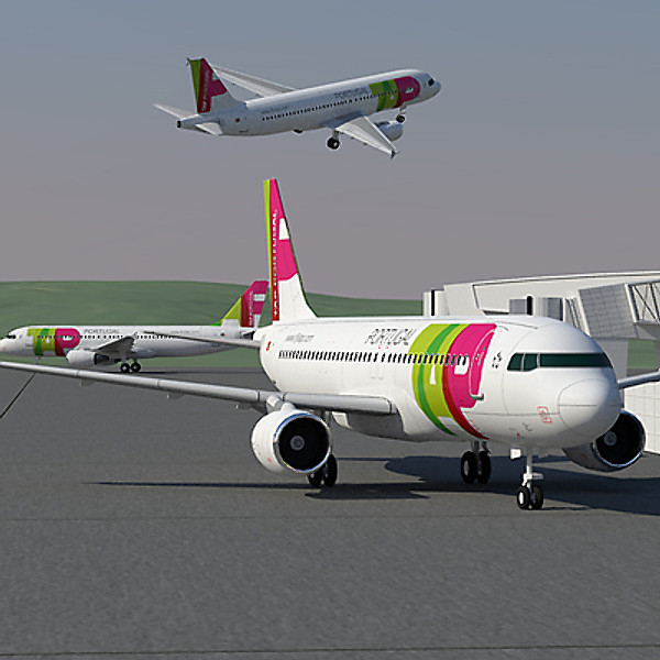 airbus a320 europe airlines 3d model - Airbus A320 Collection. Eight Europe Airlines 1 by ArqArt3D