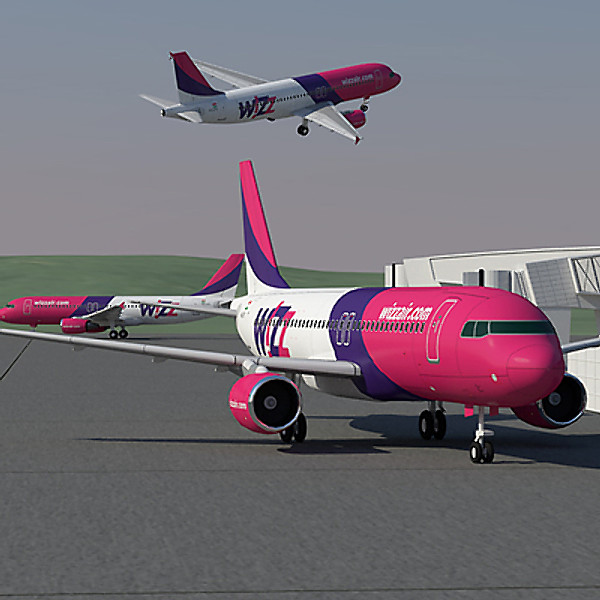 airbus a320 europe airlines 3d model - Airbus A320 Collection. Eight Europe Airlines 1 by ArqArt3D