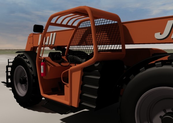 3ds max lull 644e-42 telehandler forklift - Lull 644E-42 Telehandler Forklift & Asphalt Roller Compactor 2 Model Set by Imagetek3D