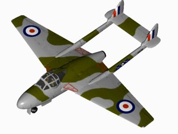 havilland vampire fighter nf10 c4d - De Havilland Vampire NF10 by pbratt