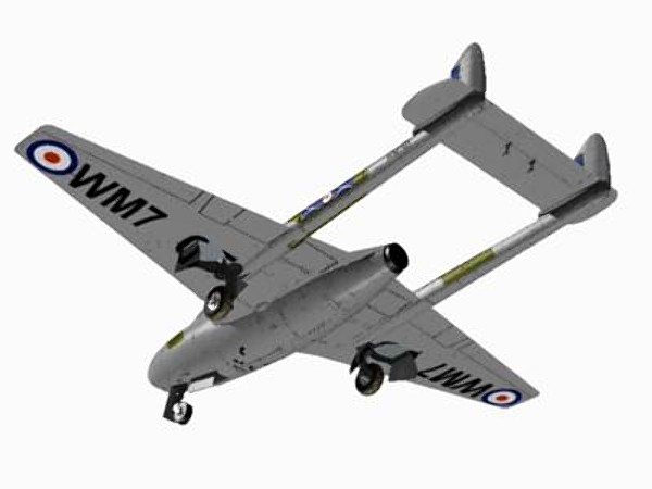 havilland vampire fighter nf10 c4d - De Havilland Vampire NF10 by pbratt
