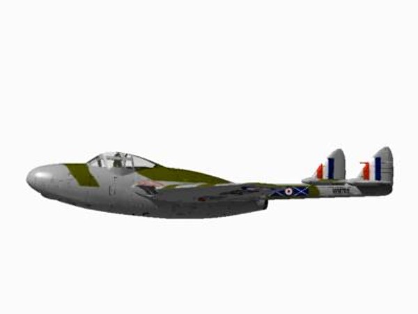havilland vampire fighter nf10 c4d - De Havilland Vampire NF10 by pbratt