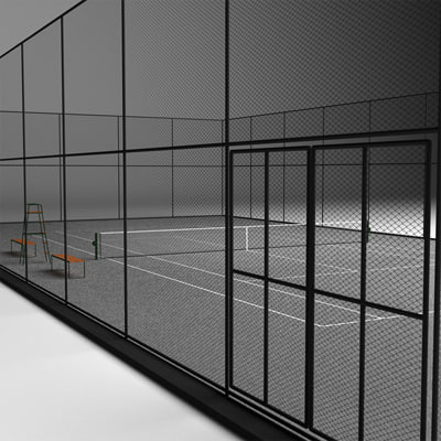 Tennis court concrete
