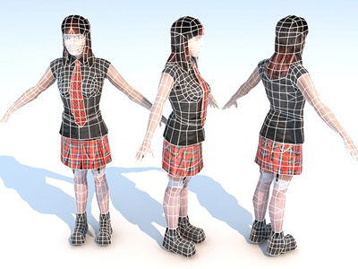 character female 01 3d c4d - Gothic Female 01 by XTRUSION