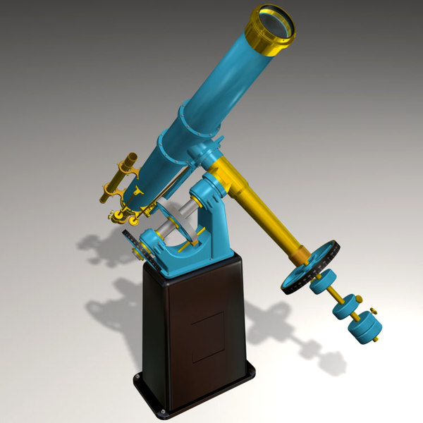 3d antique telescope alvan clark - Telescope Alvan Clark 12inch by iw43d