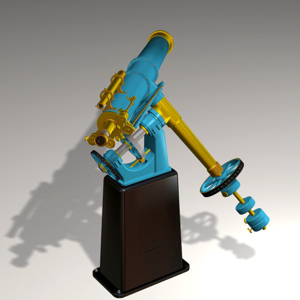 3d antique telescope alvan clark - Telescope Alvan Clark 12inch by iw43d
