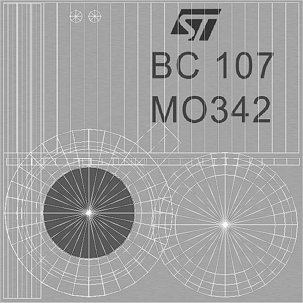 3d low-poly bc107 transistor model - BC107 transistor by petomavar