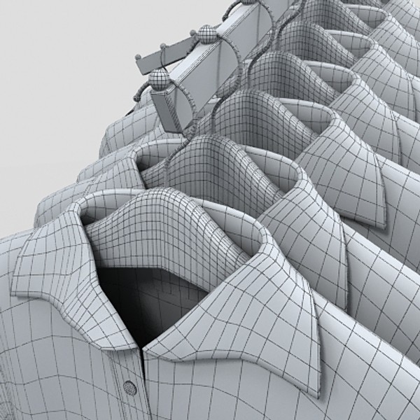 3d women dress shirts rack model - dress shirt rack by monkeyodoom