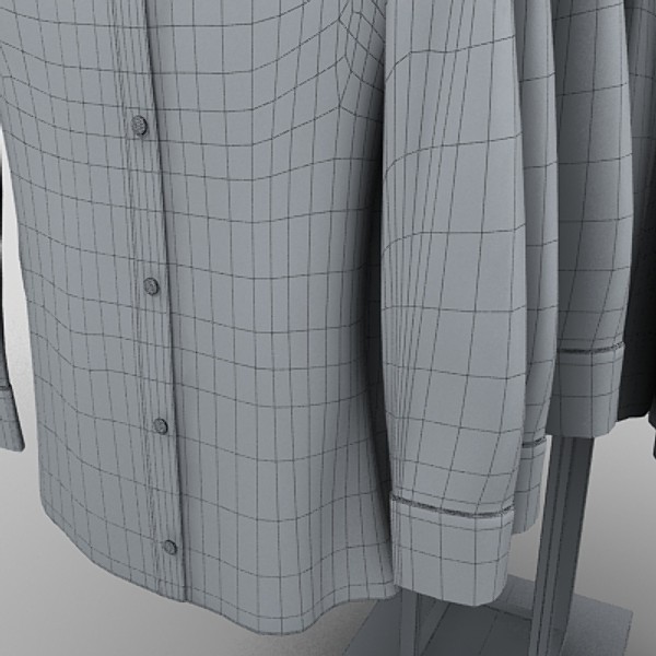3d women dress shirts rack model - dress shirt rack by monkeyodoom