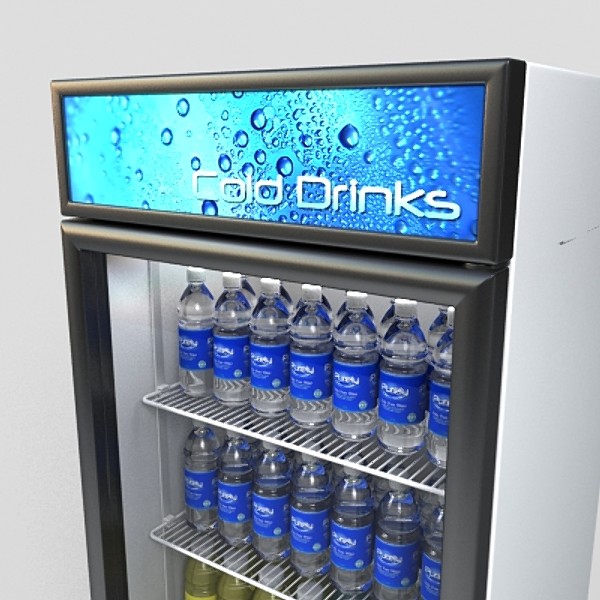 refrigerator store cooler 3d model - fridge 1 by monkeyodoom