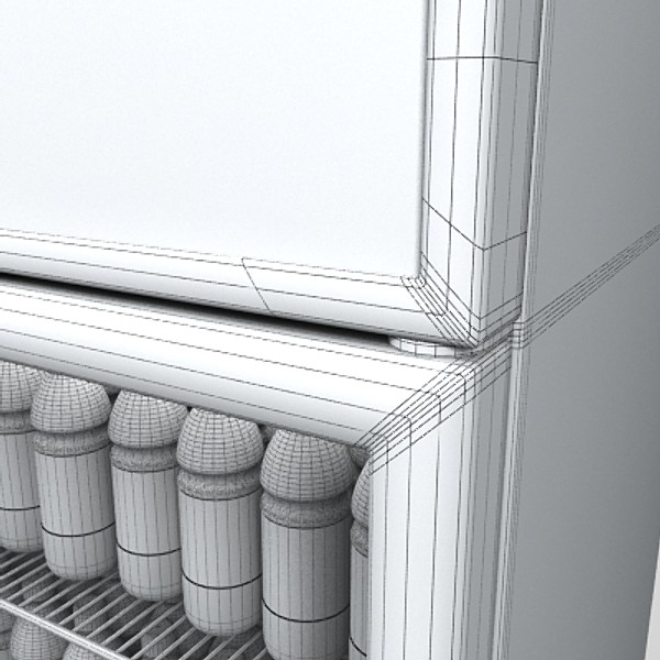 refrigerator store cooler 3d model - fridge 1 by monkeyodoom