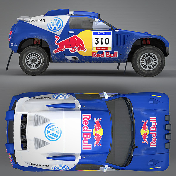 3dsmax volkswagen rally touareg - Volkswagen Touareg 2 Rally by NesAn Studio