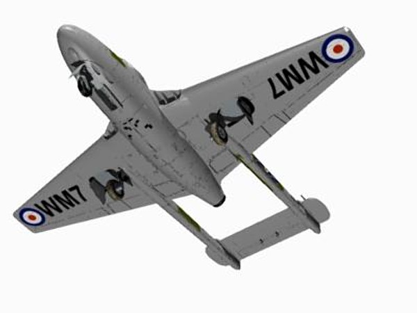 lightwave havilland vampire fighter nf10 - De Havilland Vampire NF10 by pbratt