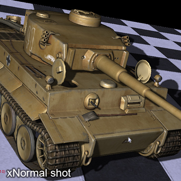 next-gen german tank modeled max - WWII Tiger tank desert color - next-gen model by Sunnncho