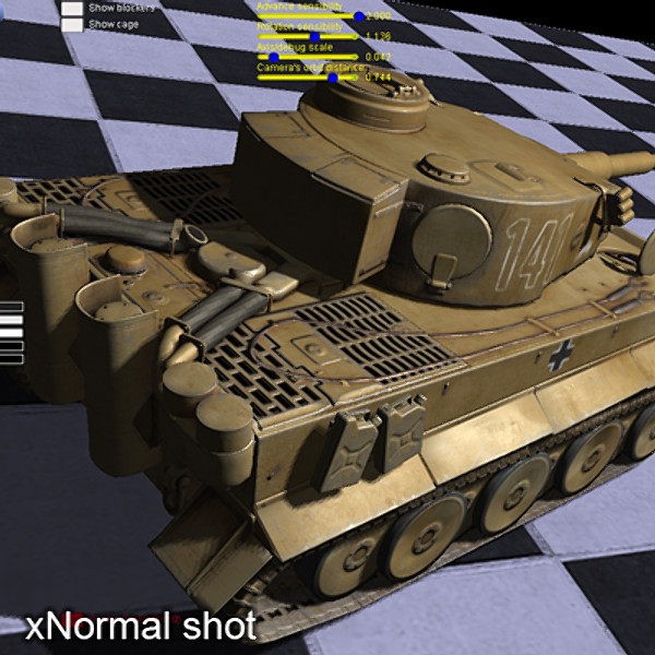 next-gen german tank modeled max - WWII Tiger tank desert color - next-gen model by Sunnncho