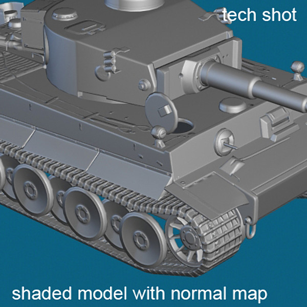 next-gen german tank modeled max - WWII Tiger tank desert color - next-gen model by Sunnncho