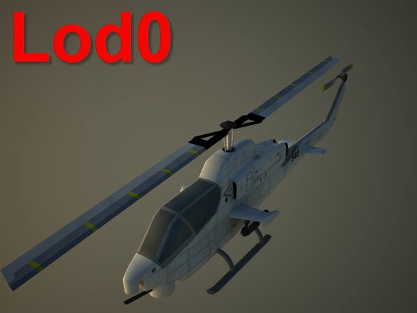 3d model of ah-1w supercobra attack helicopter - AH-1W SuperCobra by Alexander Miller