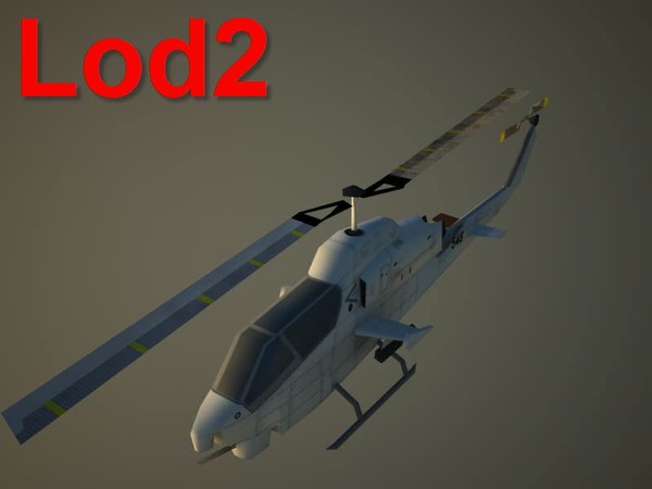 3d model of ah-1w supercobra attack helicopter - AH-1W SuperCobra by Alexander Miller