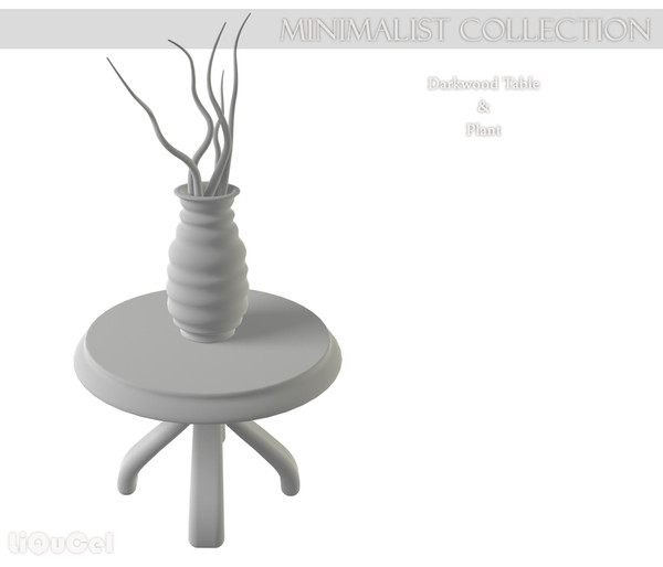 3d table plant s minimalist model - LiQuCel