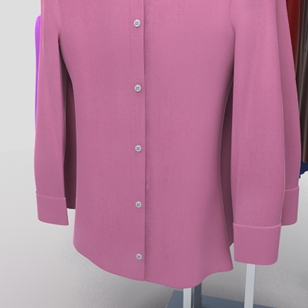 3d women dress shirts rack model - dress shirt rack by monkeyodoom