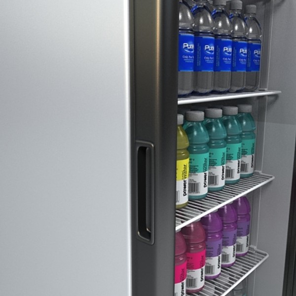 refrigerator store cooler 3d model - fridge 1 by monkeyodoom
