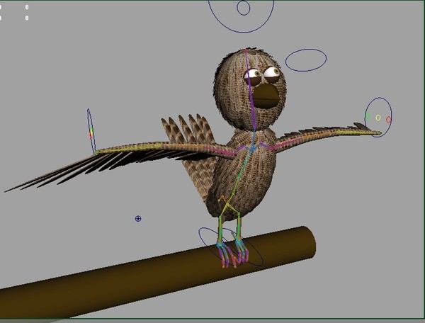 3d model bird rigged cartoony little - Cartoony Rigged Little Bird by robman88