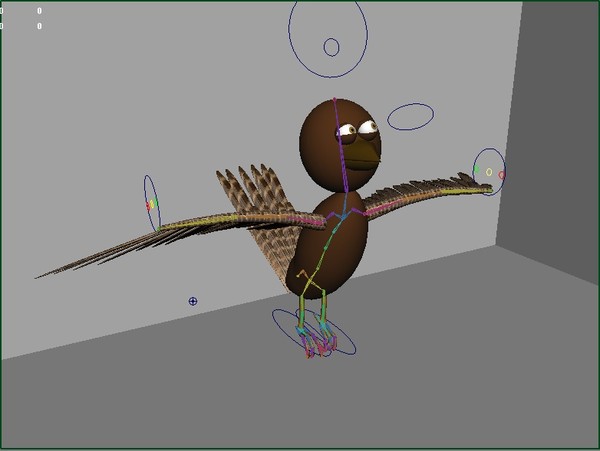 3d model bird rigged cartoony little - Cartoony Rigged Little Bird by robman88