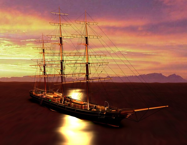 3d clipper cutty sark - CUTTY SARK CLIPPER by ar3ding