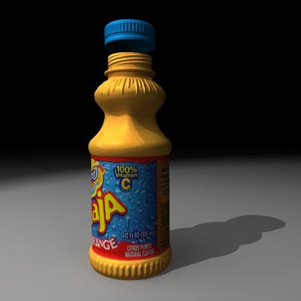 orange juice bottle 3d model - Orange Juice Bottle by ArtboySHF