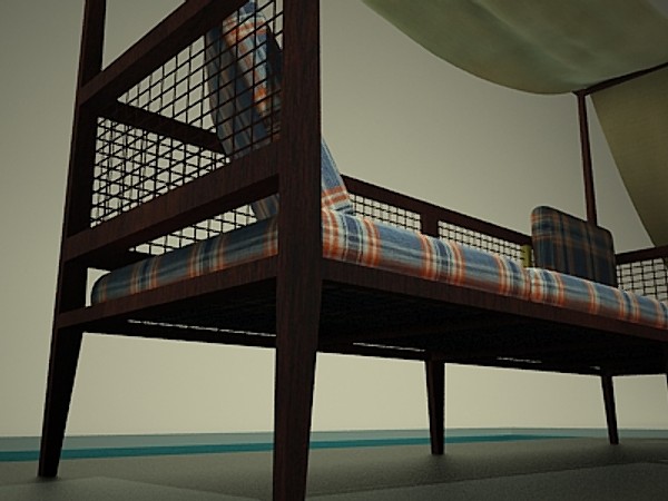 3d four-poster bed - Four-poster bed by fabelar