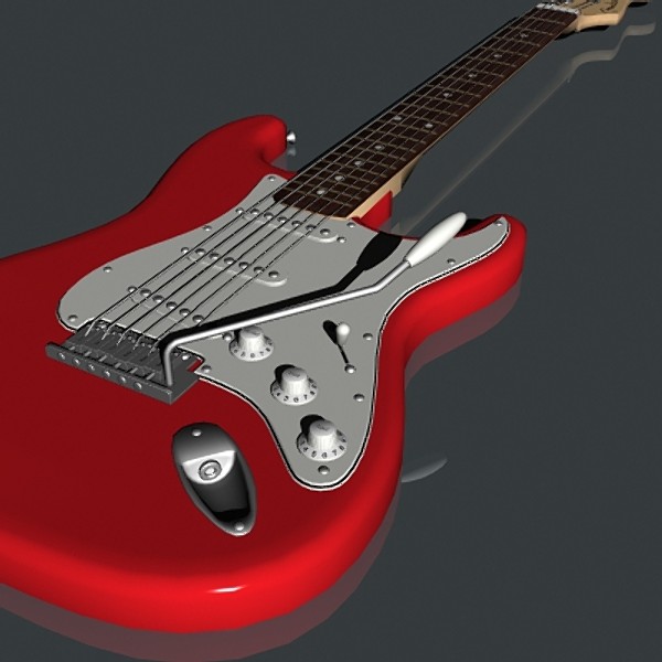 3d fender stratocaster - Fender Stratocaster by mostlysquare