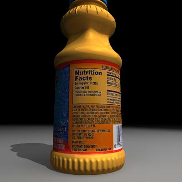 orange juice bottle 3d model - Orange Juice Bottle by ArtboySHF