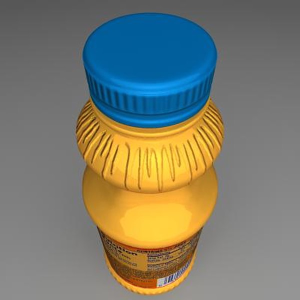 orange juice bottle 3d model - Orange Juice Bottle by ArtboySHF