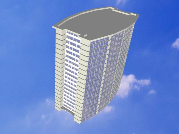 3d model modern office apartment tower building - modern office / apartment tower by gman_3d