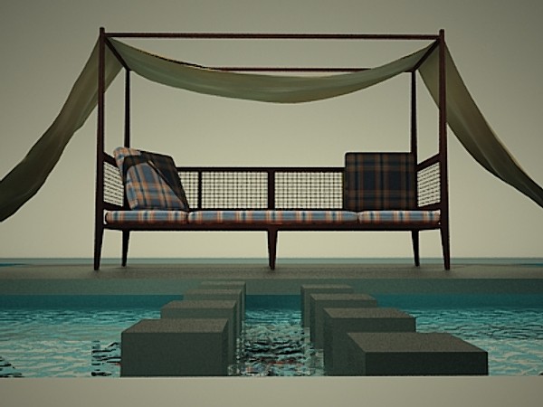 3d four-poster bed - Four-poster bed by fabelar
