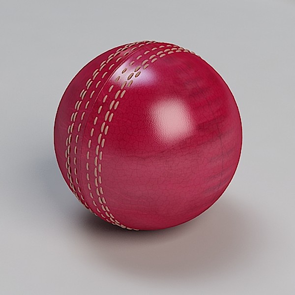 balls stitches leather 3d model - Cricket Ball by sabah_au