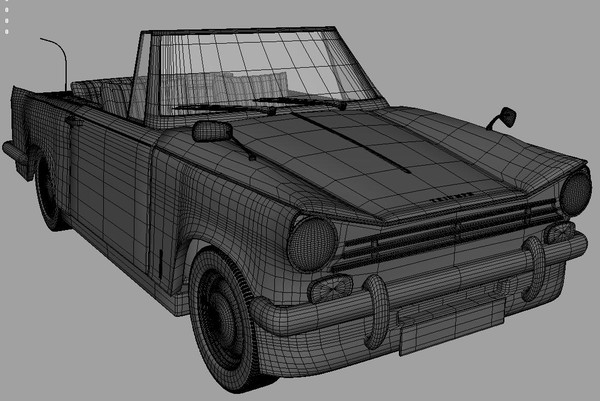 3d animation triumph herald transformer model - Transformer Autobot Triumph Herald by robman88