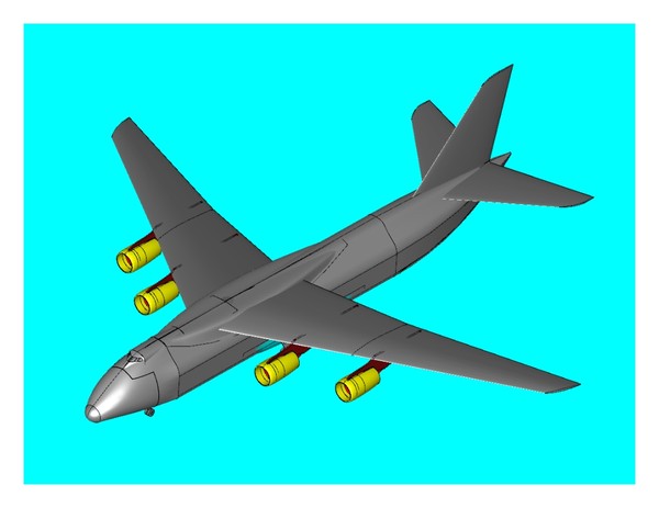 3d antonov an-124 cargo aircraft - AN-124.dwg or .dxf (zip) by RodgerSaintJohn
