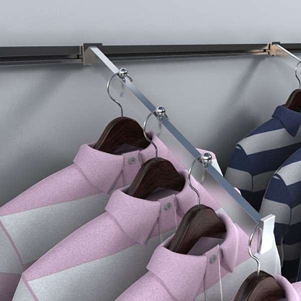 polo shirt wall display 3d model - polo shirt wall display by monkeyodoom