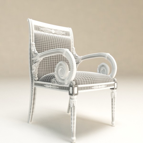 3d classical angelo cappellini model - Angelo cappellini _ platrona armchair by 3d_classic