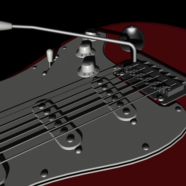 3d fender stratocaster - Fender Stratocaster by mostlysquare