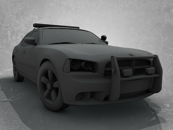 charger police cruiser 3d model - Charger Police Cruiser by JonnyChapps
