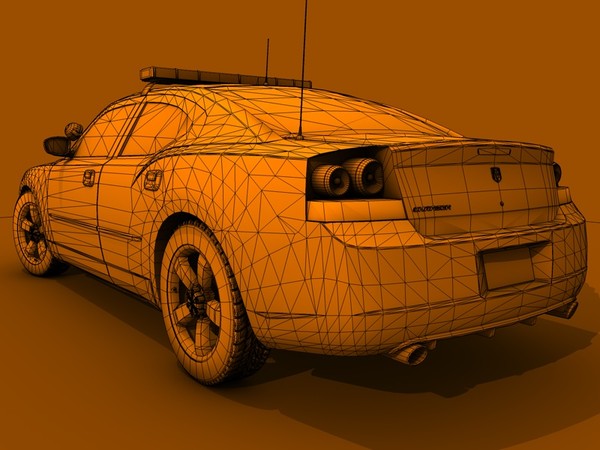 charger police cruiser 3d model - Charger Police Cruiser by JonnyChapps